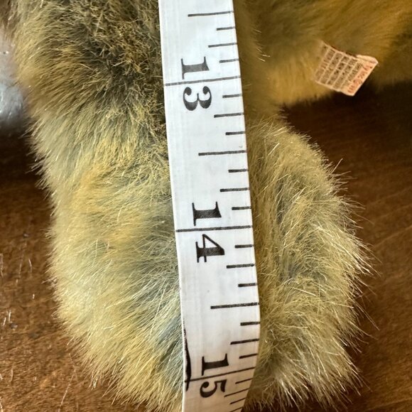 Vintage Ty Inc. 1999 Plush Teddy Bear Blue Brown Fur With Grey Ribbon - Picture 7 of 8